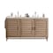 James Martin Vanities Portland 60in Double Vanity Whitewashed Walnut w/ 3 CM Carrara Marble Top 620-V60D-WW-3CAR - alternate 1